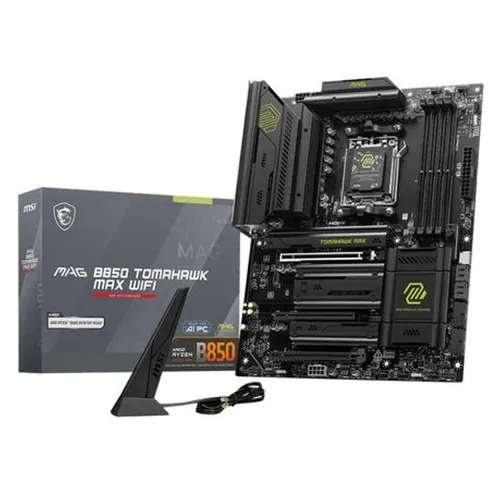 Tarjeta Madre MSI MAG B850 TOMAHAWK MAX WIFI - Socket AM5 - 4xDDR5 - 4800/5600/8400(OC)MHz - HDMI - USB - ATX - MAG B850 TOMAHAWK MAX WIFI Tarjeta Madre MSI MAG B850 TOMAHAWK MAX WIFI - Socket AM5 - 4xDDR5 - 4800/5600/8400(OC)MHz - HDMI - USB - ATX - MAG B850 TOMAHAWK MAX WIFI