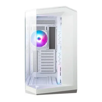 Gabinete Gamer MSI MAG PANO 100R PZ WHITE - Media Torre - ATX/Micro-ATX/Mini-ITX - 4 Ventiladores - Panel Lateral - Blanco - MAG PANO 100R PZ WHITE