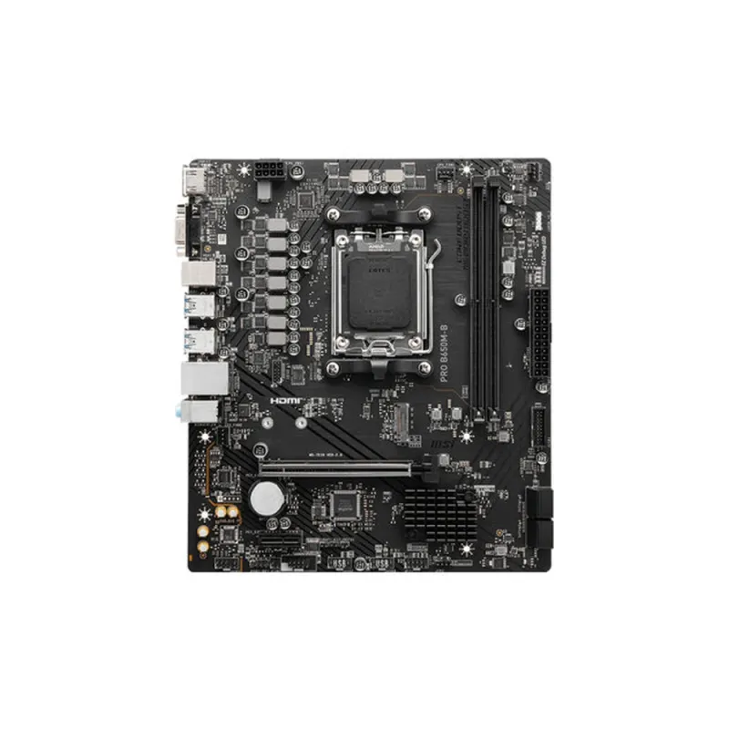 Tarjeta Madre MSI PRO B650M-B - Socket AM5 - 2xDDR5 - 4800/5800(OC)6800+(OC) MHz  - HDMI - VGA - Micro ATX - PRO B650M-B
