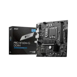 Tarjeta Madre MSI PRO B760M-G DDR4 - Socket 1700 - 2x DDR4 - 2133/3200/4800(OC)MHz - HDMI - VGA - DisplayPort - USB 2.0/3.2 - Micro ATX - PRO B760M-G DDR4