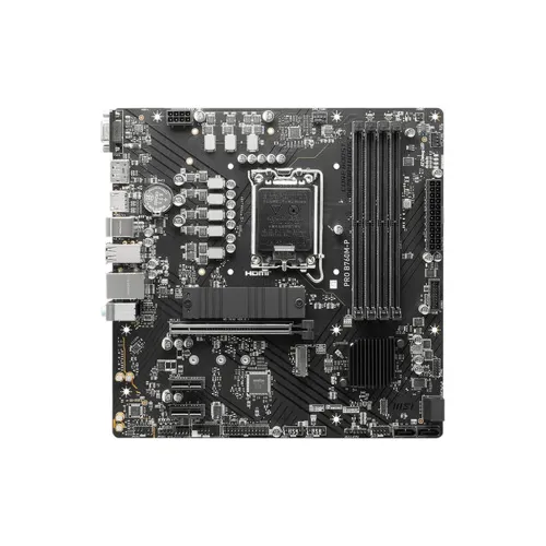 Tarjeta Madre MSI PRO B760M-P - Socket 1700 - 4x DDR5 - 4800/5600/6800+(OC)MHz - HDMI - DisplayPort - VGA - USB 2.0/3.2 - Micro ATX - PRO B760M-P
