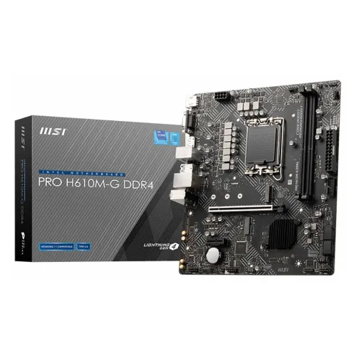 Tarjeta Madre MSI PRO H610M-G DDR4 - Socket 1700 - 2xDDR4 - 2133/2400/2666MHz - VGA - HDMI - M.2 - USB 2.0/3.2 - Micro ATX - PRO H610M-G DDR4 Tarjeta Madre MSI PRO H610M-G DDR4 - Socket 1700 - 2xDDR4 - 2133/2400/2666MHz - VGA - HDMI - M.2 - USB 2.0/3.2 - Micro ATX - PRO H610M-G DDR4