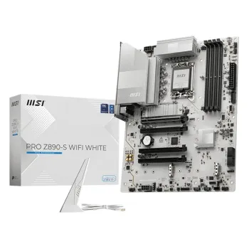 Tarjeta Madre MSI PRO Z890-S WIFI WHITE - Socket LGA1851 - 4xDDR5 - 4800/6400/8800(OC)MHz - HDMI - DisplayPort - USB - ATX - PRO Z890-S WIFI WHITE