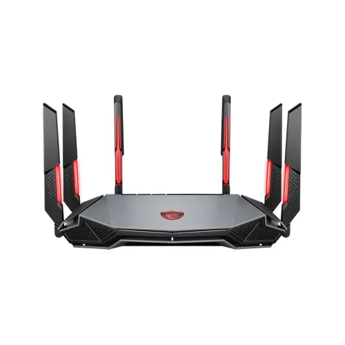 Router MSI RadiX AXE6600 - 2.4/5/6GHz - 574/1201/4804Mbps - 4x RJ-45 - 6 Antenas - RGB - RADIX AXE6600