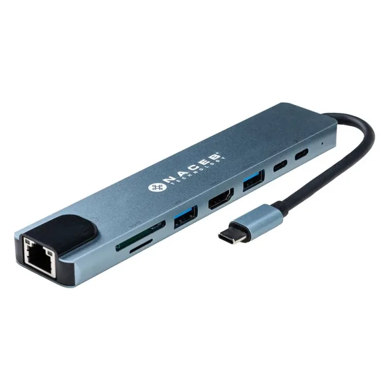Docking Station Naceb NA-0127 - HDMI/USB/RJ-45/SD - NA-0128