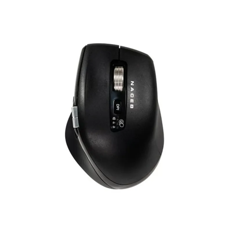 Mouse Naceb Infinity Confort CS1 - Inalámbrico - USB - 6 Botones - Negro - NA-0133