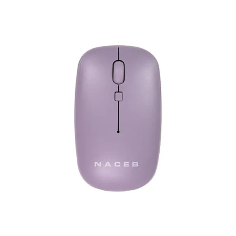 Mouse Naceb NA-0136 - Inalámbrico - USB - Morado - NA-0136M