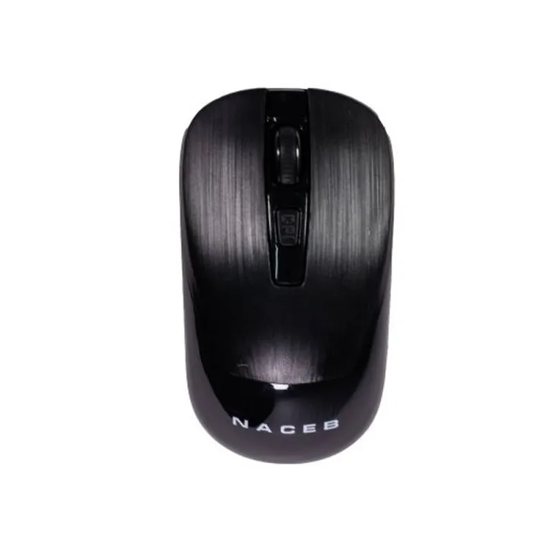 Mouse Naceb NA-0137 - Inalámbrico - USB - Negro - NA-0137N