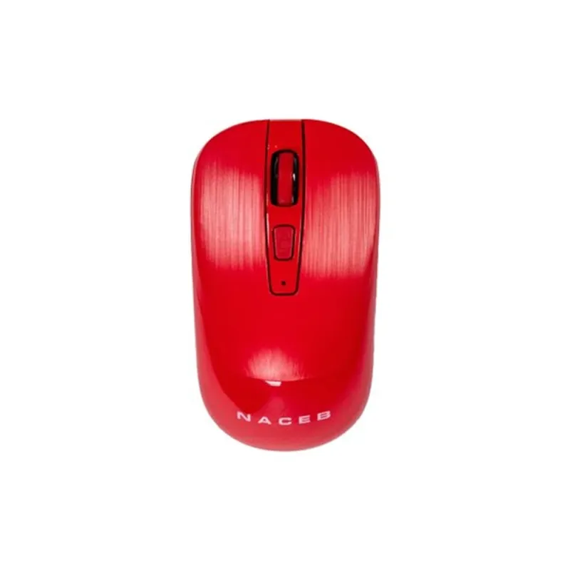 Mouse Naceb NA-0137 - Inalámbrico - USB - Rojo - NA-0137R