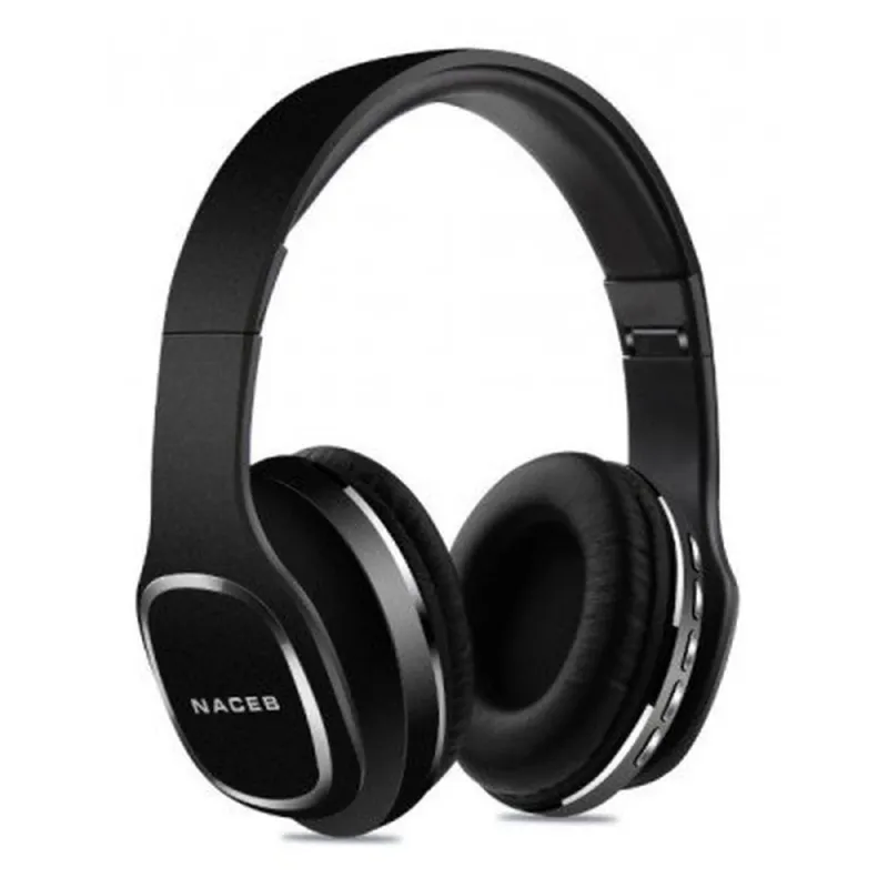 Audífonos Naceb Cetus Na 0307N Micrófono Radio Am / Fm Bluetooth Plegables Negro - NA-0307N