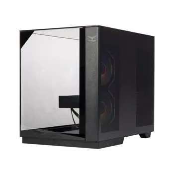 Gabinete Gamer Naceb IRIS NANO - ATX/Micro ATX/ITX - 3 Ventiladores - Panel Lateral - NA-0638