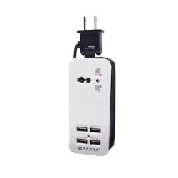 Supresor de Picos Naceb Technology - 4x USB - 1500W - NA-0705 Supresor de Picos Naceb Technology - 4x USB - 1500W - NA-0705