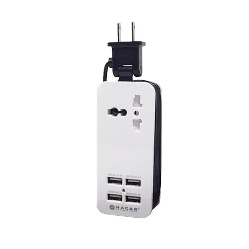 Supresor de Picos Naceb Technology - 4x USB - 1500W - NA-0705 Supresor de Picos Naceb Technology - 4x USB - 1500W - NA-0705