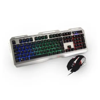 Kit Gamer Naceb Technology CYBORG - Teclado - Mouse - RGB - Alámbrico - Español - NA-0911