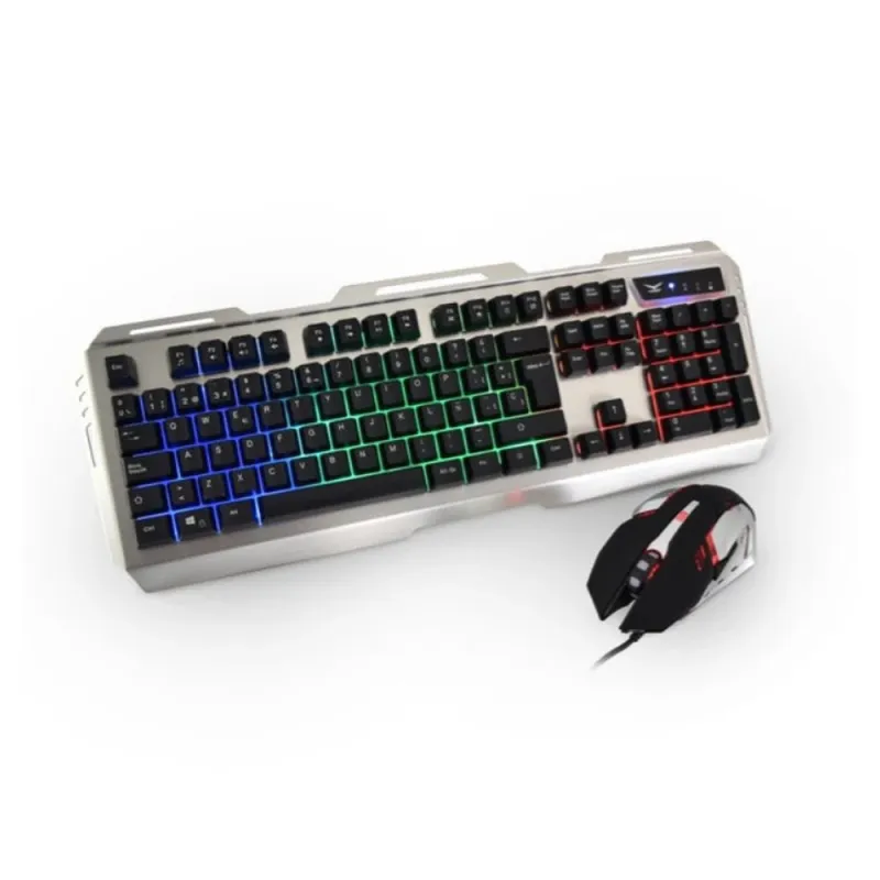 Kit Gamer Naceb Technology CYBORG - Teclado - Mouse - RGB - Alámbrico - Español - NA-0911