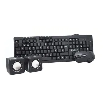 Kit Teclado y Mouse Naceb Technology NA-228N - Alámbrico - USB 2.0 - Negro - NA-228N