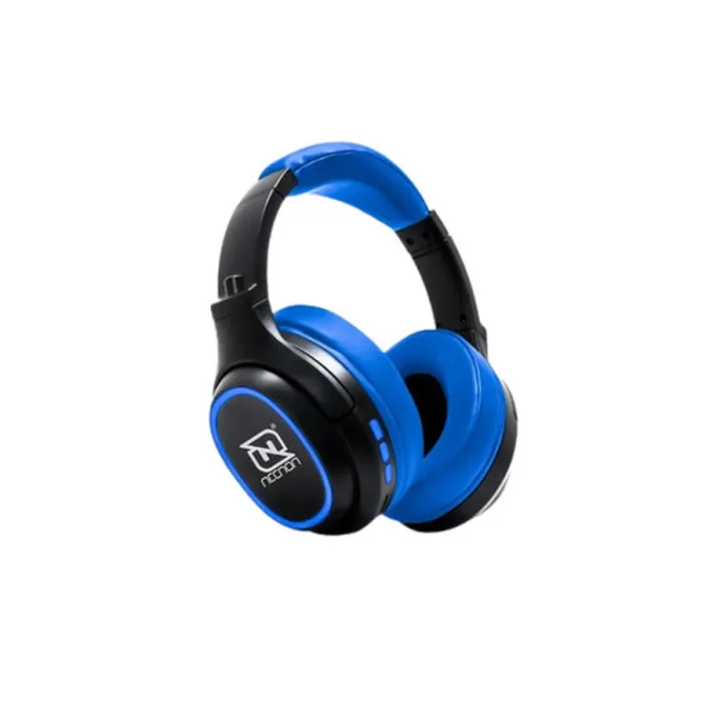 Audífonos Necnon NBH-02 - Bluetooth - Negro con Azul - NBAB0203TC