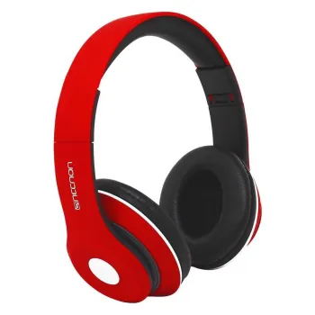 Audífonos Necnon NBH-01R - Alámbrico/Inalámbrico - 3.5mm - Bluetooth - Negro con Rojo - NCAB0102RZ