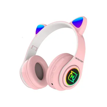 Audífonos Necnon NBH-07 - Alámbrico/Inalámbrico - Bluetooth - 3.5 mm - Rosa - NCAB0704RG