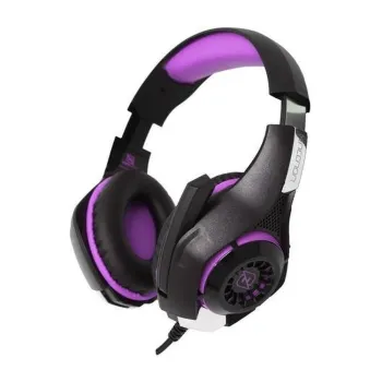 Diadema Gamer Necnon NBHG-VIPER - Alámbrica - Micrófono Retráctil - LED - Morado con Negro - NCAGVI13SI
