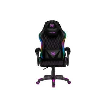 Silla Gamer Necnon NSG-RGB-1- RGB - Soporta 150 kg - Negro con Fucsia - NBSGR133RG