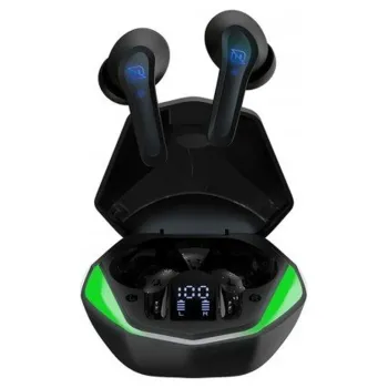 Auriculares Gamer Necnon NTWS-VIPER - Inalámbrico - Bluetooth - Negro - NCABVI01RG