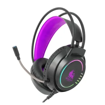 Diadema Gamer Necnon NBHG-KIMERA - Alámbrico - Micrófono - Negro con Fucsia - NCAGKI13FL