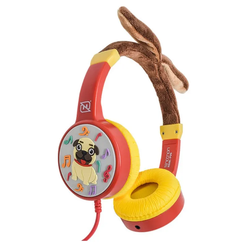 Audífonos Necnon NBHK-PUG - Alámbricos - Diseño de Perrito - NBHK-PUG