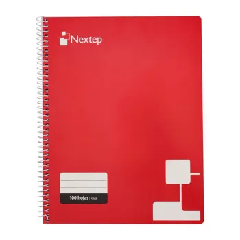 Cuaderno Nextep NE-007R - Raya - Espiral - 100 Hojas - Rojo - NE-007R