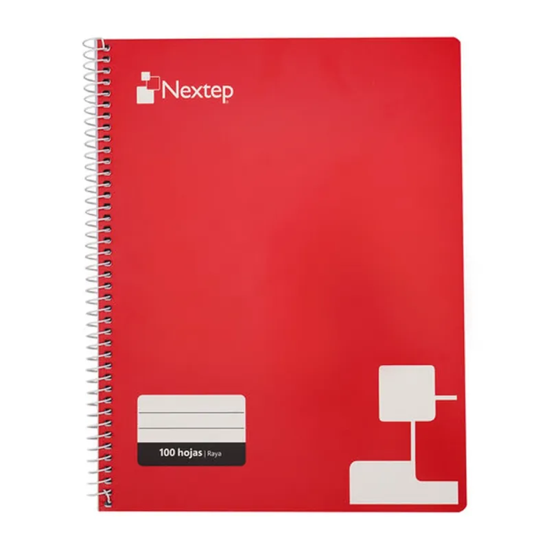 Cuaderno Nextep NE-007R - Raya - Espiral - 100 Hojas - Rojo - NE-007R