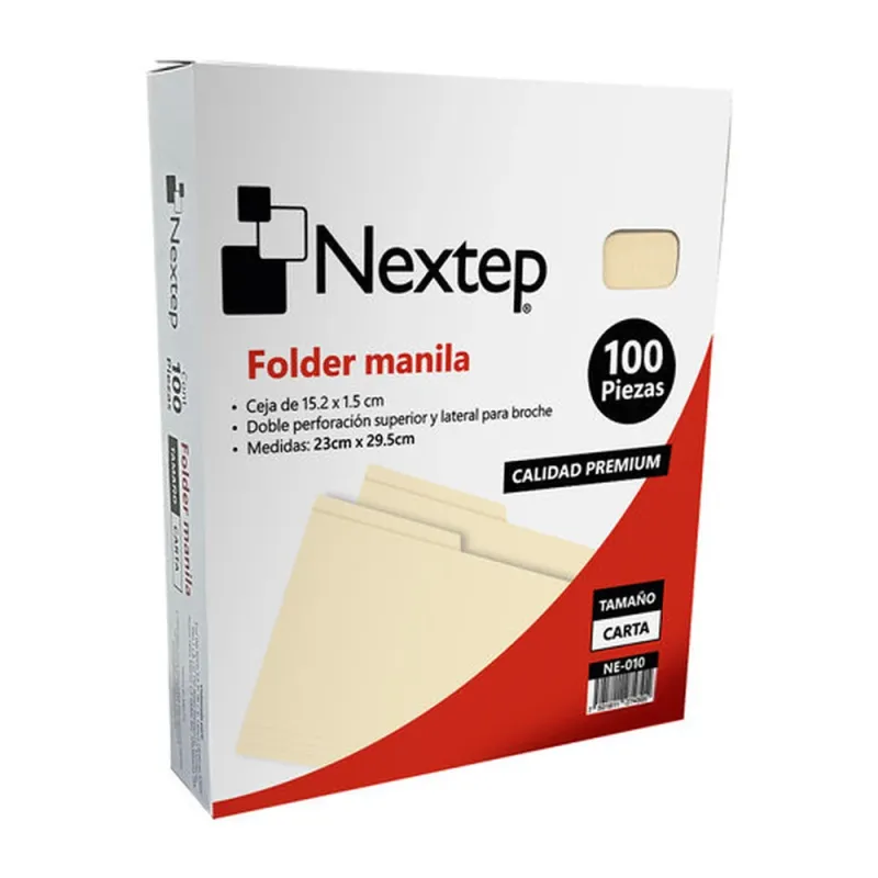 Folder Nextep NE-010 - Tamaño Carta - Manila - 100 Piezas - NE-010