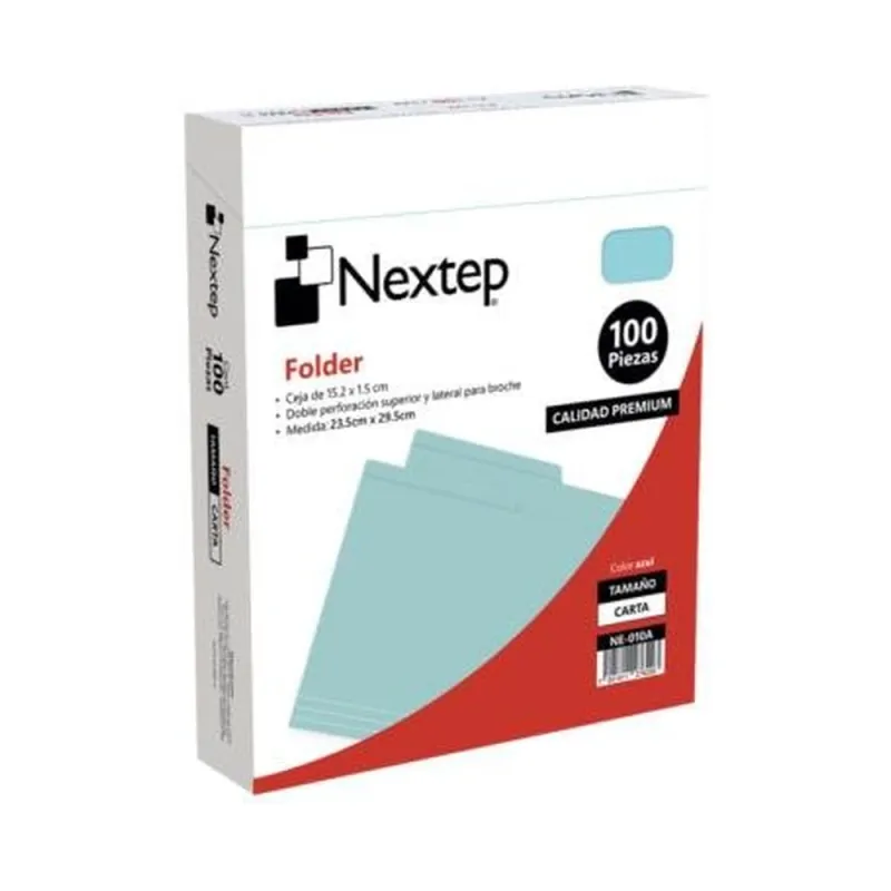Folder Económico Nextep NE-010A - Tamaño Carta - Azul - 100 Piezas - NE-010A