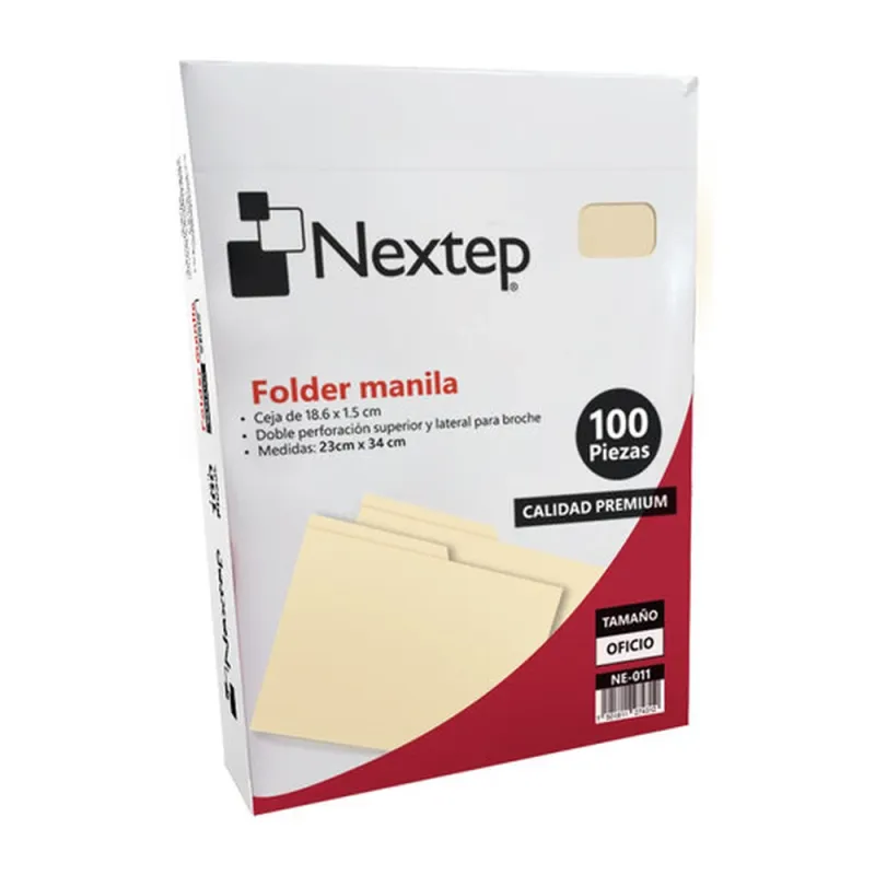 Folder Nextep NE-011 - Oficio - Manila - 100 Piezas - NE-011