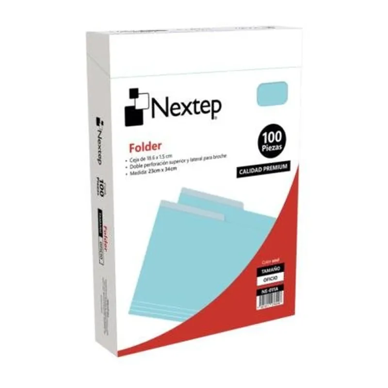 Folder Económico Nextep NE-011A - Tamaño Oficio - Azul - 100 Piezas - NE-011A