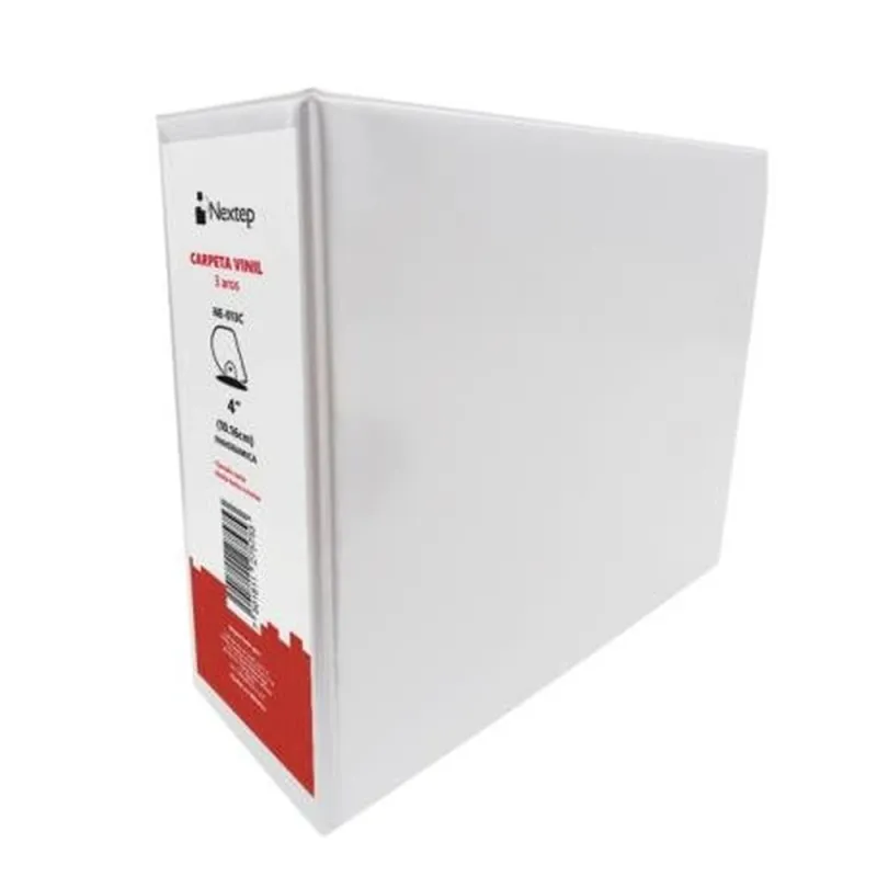 Carpeta de Vinil Nextep NE-013C - Aro "D" - 4" - Tamaño Carta - Blanca - NE-013C