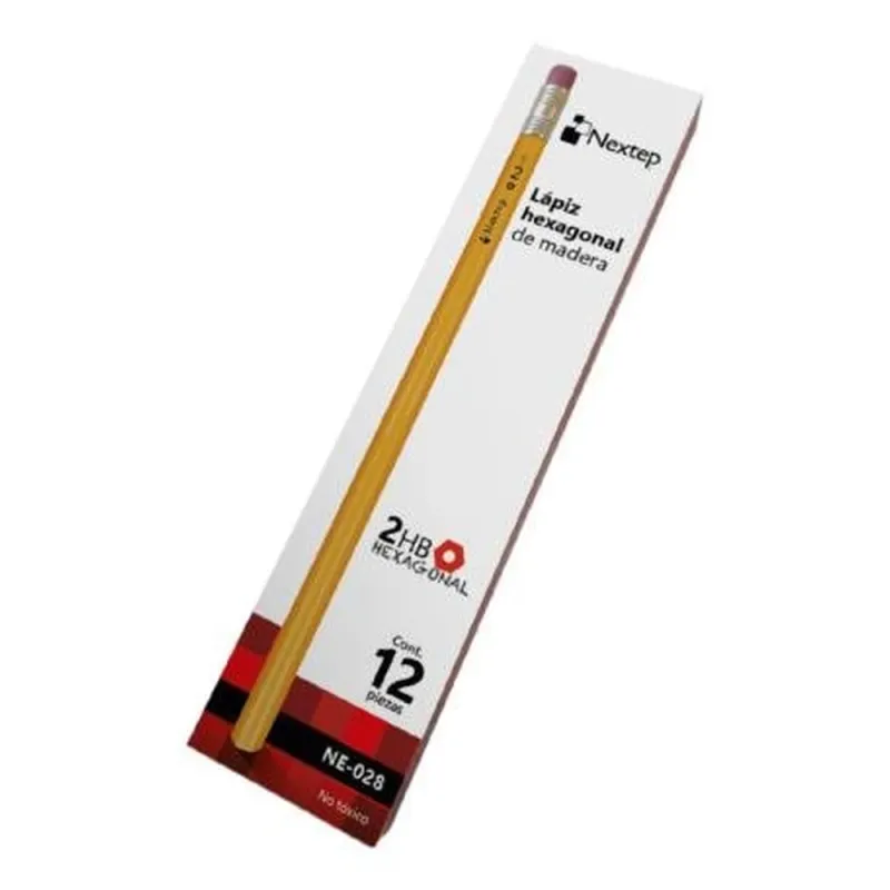 Lápiz Hexagonal de Madera Nextep NE-028 - #2 - 12 Piezas - NE-028