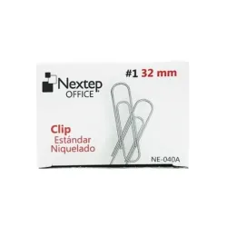 Clip Estándar Nextep NE-040A Niquelado Tamaño #1 32mm Caja con 10 Paquetes de 100 Piezas Cada Uno Resistencia y Durabilidad para Oficina Escuela y Hogar - NE-040A Clip Estándar Nextep NE-040A Niquelado Tamaño #1 32mm Caja con 10 Paquetes de 100 Piezas Cada Uno Resistencia y Durabilidad para Oficina Escuela y Hogar - NE-040A