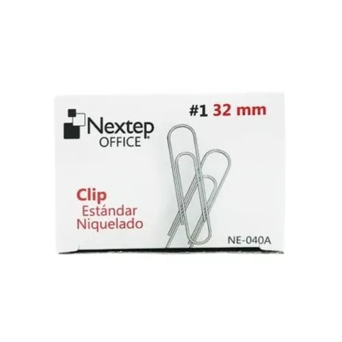Clip Estándar Nextep NE-040A Niquelado Tamaño #1 32mm Caja con 10 Paquetes de 100 Piezas Cada Uno Resistencia y Durabilidad para Oficina Escuela y Hogar - NE-040A Clip Estándar Nextep NE-040A Niquelado Tamaño #1 32mm Caja con 10 Paquetes de 100 Piezas Cada Uno Resistencia y Durabilidad para Oficina Escuela y Hogar - NE-040A
