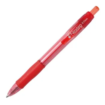 Bolígrafo Nextep Gel Retráctil Mediano NE-062R 0.7mm Color Rojo Caja con 6 Piezas Escritura Suave y Precisa para Escuela Oficina y Uso Diario - NE-062R