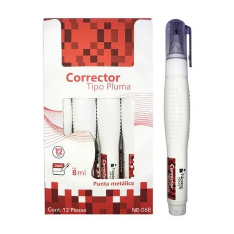 Corrector Nextep NE-068 - 8ml - Pluma - 12 Piezas - NE-068
