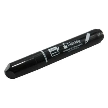 Marcador Permanente Nextep NE-074 Color Negro Punta Gruesa Caja con 12 Piezas Tinta Resistente y Duradera para Oficina Escuela Comercio y Uso Profesional - NE-074