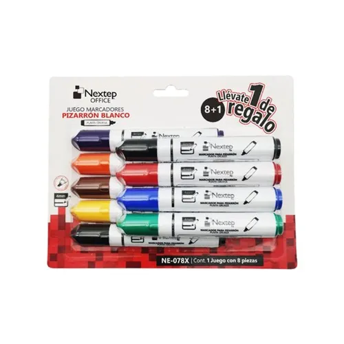 Marcador Nextep NE-078X - Para Pizarrón - 8 Colores - NE-078X Marcador Nextep NE-078X - Para Pizarrón - 8 Colores - NE-078X