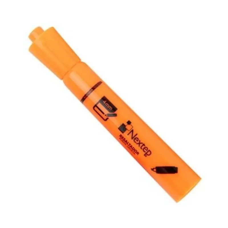 Marcador Resaltador Nextep NE-079J Color Naranja Punta Bisel Caja con 12 Piezas Escritura Fluida y Colores Intensos para Oficina Escuela y Uso Diario - NE-079J