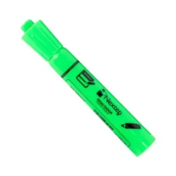 Marcador Resaltador Nextep NE-079V Color Verde Punta Bisel Caja con 12 Piezas Colores Intensos Escritura Fluida y Fácil Borrado en Papel para Oficina y Escuela - NE-079V