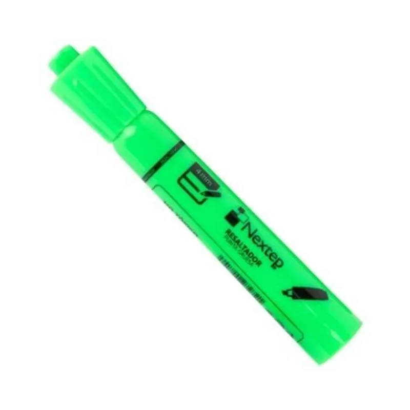 Marcador Resaltador Nextep NE-079V Color Verde Punta Bisel Caja con 12 Piezas Colores Intensos Escritura Fluida y Fácil Borrado en Papel para Oficina y Escuela - NE-079V