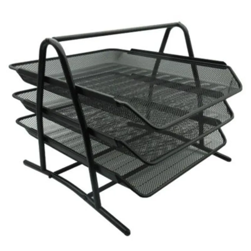 Charola Organizadora NEXTEP - Malla Metálica - 3 Niveles - Oficio - NE-162