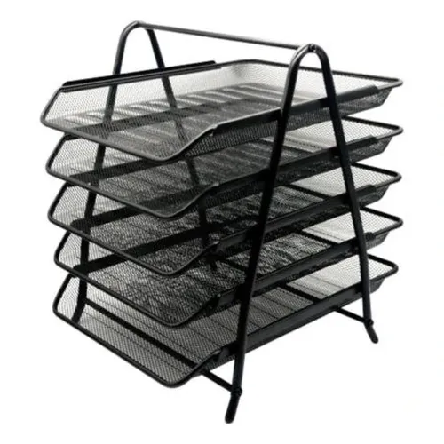 Charola Organizadora Nextep NE-162GN - Malla Metálica - Tamaño Oficio - 5 Niveles - Negro - NE-162GN Charola Organizadora Nextep NE-162GN - Malla Metálica - Tamaño Oficio - 5 Niveles - Negro - NE-162GN