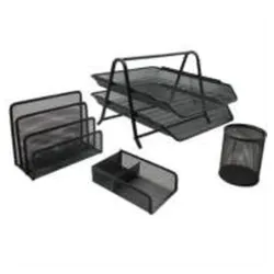Juego de Charola Organizadora NEXTEP - Malla Metálica - 2 Niveles - Tipo Oficio - Y 3 Accesorios - NE-163 Juego de Charola Organizadora NEXTEP - Malla Metálica - 2 Niveles - Tipo Oficio - Y 3 Accesorios - NE-163