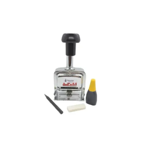 Foliador NEXTEP Semiautomático - Acero - 8 Dígitos - Plata - NE-168