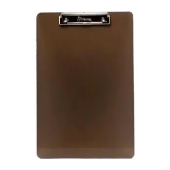 Tabla Plástica Nextep NE-173H con Clip Metálico Tamaño Oficio Color Humo Resistente y Práctica para Sujetar Documentos en Oficina Escuela y Uso Diario - NE-173H